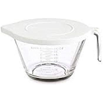 PAMPERED CHEF #2431 8 CUP GLASS CLASSIC BATTER BOWL NEW 2013 STYLE WITH LID