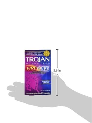 Trojan Fire & Ice Dual Action Lubricated Condoms - 10 Count in Saudi Arabia  | Whizz Condoms