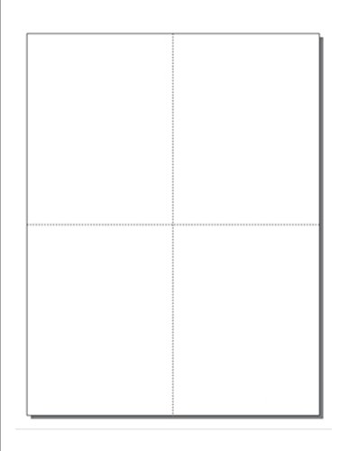 Print-Ready Post Card (4-1/4" x 5-1/2"), 4-UP, Perfed on 8-1/2" x 11" White 67lb Vellum Paper - 100 Sheets (400 Post Cards) - Thumbnail 2