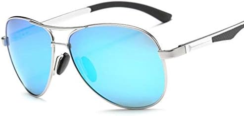 Cloud Sports Sunglasses Polarized for Men and Women, UV Protection Driving Running Golf Cycling Glasses (Color : Silver Frame Blue Lens)