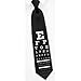 Three Rooker Eye Chart Tie - Black Polyester