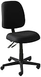 OFM Posture Series Armless Mid Back Task Chair - Stain Resistant Fabric Swivel Chair, Black (118-2)