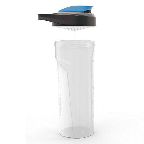 image for BluePeak Protein Shaker Bottle 28-Ounce, 2-Pack, with Dual Mixing Tech