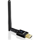 WiFi Adapter AC 600Mbps Wireless USB Adapters 5Ghz /2.4Ghz Dual Band 2dBi External Antenna Supports Windows XP Win Vista Win 7 Win 8.1 Win 10 Mac Os X 10.6-10.15