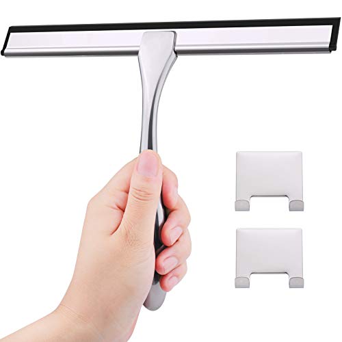 Stainless steel squeegee for shower doors