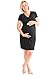 Kindred Bravely The Angelina Ultra Soft Maternity & Nursing Nightgown Dress (Black, Small)