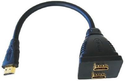 CablesDirect HDMI High Speed w/Ethernet, 15 cm – Separators Switches or HDMI Cable (15 cm, Black)