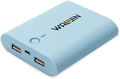 WALJIN 8000mAh Portable Charger Candy-Colored Power Bank Mobile Power Supply for Smart Phone (Blue)