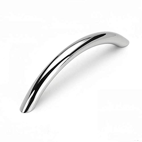 VIBORG (4 Pieces SUS304 Stainless Steel Modern Kitchen Cabinet Cupboard Door Handles Pull Wardrobe Vanity Dresser Drawer Handle Pulls SA-723B Polished Mirror-Like (Hole-to-Hole: 96mm)