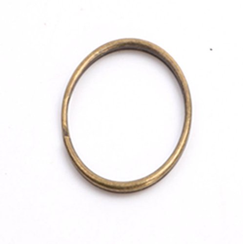 50 Pc Bronze Thin Round Key Ring 24mm 1" Split Ring Keychain Finding Make DIY