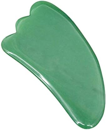 Funnyrunstore Compact Size Gua Sha Facial Treatment Massage Tool Chinese Natural Jade Scraping Tools Massage Healing Tool,Green