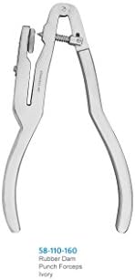 Ivory Rubber Dam Punch Forceps, 6 3/8", Stainless Steel