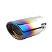 Car Muffler Tip - Stainless Steel to give Chrome Effect - To Fit 1.5 to 2.25 inch Exhaust Pipe Diameter - Installation Clamps Included by TriTrust