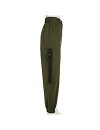 Pantalones de sarga para dama de cintura alta con bolsillos