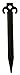 Holiday Joy - 12 All Purpose Commercial Grade Tent Stakes - Great for Seasonal Outdoor Displays, Inflatables, Camping Tents, Lawn Stakes Black