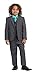 Gioberti Boy's Formal 3 Piece Suit Set, Charcoal, Size 14