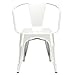 POLY & BARK EM-113-WHI-X4-A Trattoria Arm Chair, Set of 4 White