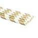 Tenflyer Pack of 25 Golden Striped Drinking Paper Straws for Wedding Birthday Party