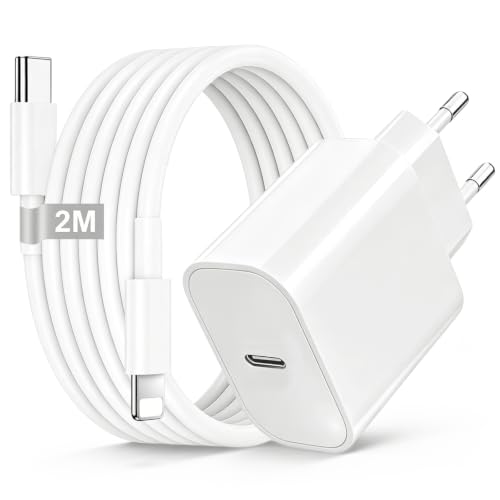30W USB C Fast Charging Charger [MFi Certified] for iPhone 14/13/12/11 Pro Max with Lightning Cable 2M, USB C Charger AC Plug Adapter with USBC Cable for iPhone X/8/7/6, iPad Pro/Air/Mini