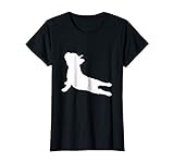 Womens French Bulldog Yoga T-Shirt Medium Black