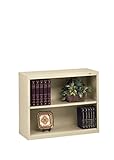 Tennsco Not Not Available Metal Bookcase with 2 Shelves, Putty, 34-1/2 by 13-1/2 by 28-Inch, Champagne