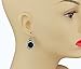 Antique Style Women's Round Black Onyx Earrings with Ornate Floral Design and Secure Backs