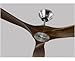 Monte Carlo 3MAVR60BS Maverick Energy Star 60'' Outdoor Ceiling Fan with Remote Control, 3 Balsa Wood Blades, Brushed Steel