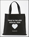 Trust In the Lord With all Your Heart Tote Non-Woven Reycled Nylon Bag Great Gift Ideas for Sunday School Teachers and Youth
