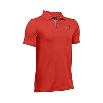 Under Armour Boys' Match Play Polo, Volcano/Graphite, Youth X-Small