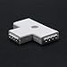 Xiaoyztan 2 Pcs 4-Pin LED Female Connector 3-Way T Shape for 5050 RGB LED Strips Connection, Tee-Shape Led Light Strip D.I.Y Extension Adapters