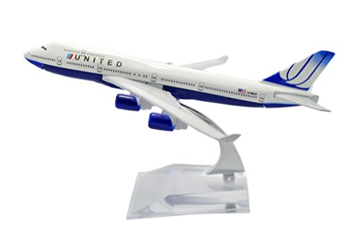 TANG DYNASTY(TM) 1:400 16cm Boeing B747-400 United Airline Metal Airplane Model Plane Toy Plane Model