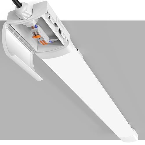ANTENLICHT 4 Stücke LED Feuchtraumleuchte 120CM mit 36W 3960Lumen Kaltlweiß 5000k, Einfache Montage Wannenleuchte Flach Deckenleuchte Feuchtraum IP65