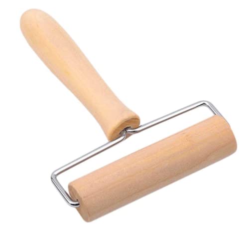 U COOK Rolling Pin, Solid Beech Wood, Baking Tool for Dumplings, Pizza, Cookies, Pastry All Dough (T Shape)