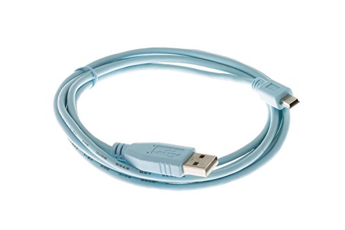 Cisco CAB-CONSOLE-USB= USB cable - 4 pin USB Type A (M) - mini-USB Type B (M) - 6 ft - for Cisco 1921, 1921 4-pair, 1921 ADSL2+, 1941, Catalyst 2960, 2960G, 2960S