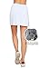 Cityoung Womens Athletic Pleated Golf Skirts with Pockets Tennis Skirt High Waisted with Shorts Running Workout White S