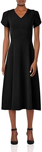 Calvin Klein Women's Short Sleeve Button Down Midi Dress, Black, 10 at  Amazon Women's Clothing store