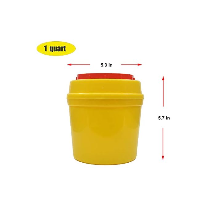 4Pack Sharps Container（1 Quart）,Sharps Needle Disposal Containers