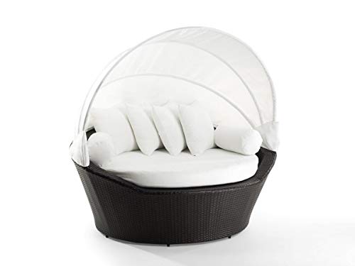 DEKO VERTRIEB BAYERN XXL Premium Rattan Sonneninsel Set Strandmuschel-Strandkorb Gartenliege Lounge inkl. Spedition – Bild 3