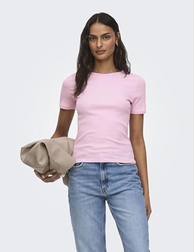 JdY Lucky S/S O Neck Top JRS Dia, Fragante Lila, M