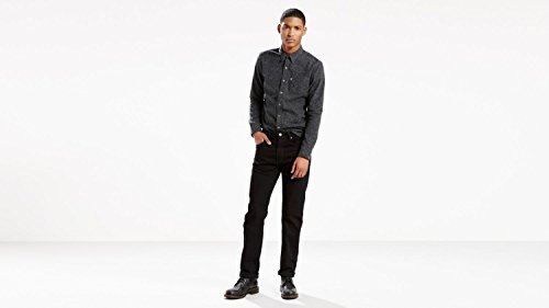 Levi's 00505 Men's 505 Regular Fit JeansÂ , Black 37743 - 31L x 34W