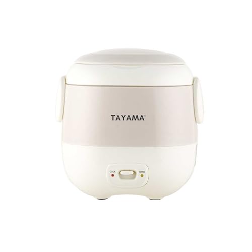 Tayama Tragbarer Mini-Reiskocher, 1,5 Tassen, Weiß (TMRC-03R)