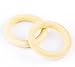 Housweety 20 Natural Wood Circle/Ring Pendant/Connectors Jewelry Making 5.6cm Dia(2 2/8