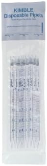 Kimax 72115-11100 Borosilicate Glass 1mL "Shorty" Sterile Disposable Serological Pipette (Case of 400)