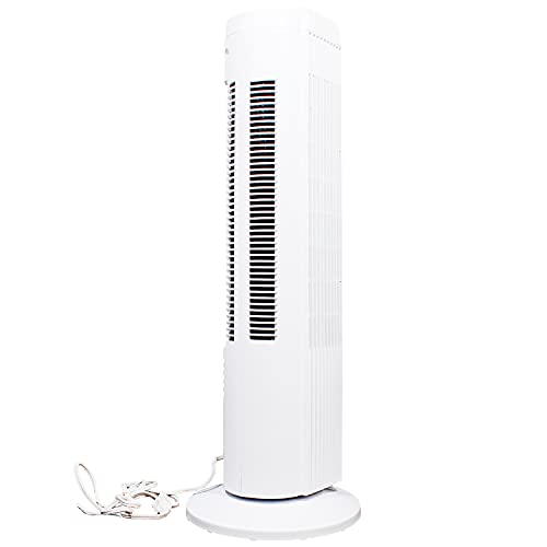PELONIS White 28" Oscillating 3Speed Tower Fan FZ1019MW Contemporary