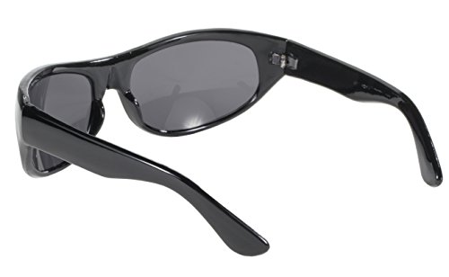 Pacific Coast Wrap Face Hugging Riding Glasses (Black Frame/Smoke Lens)
