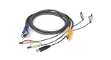 IOGEAR Micro-Lite Bonded All-in-One USB KVM Cable, 6 Feet, G2L5302U