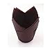 Premium Disposables 200 Brown Tulip Style Baking Cups Cupcake Liners Wrappers, Oven Safe Parchment Baking Liners. Large Size 2 3/4-4 Inches.