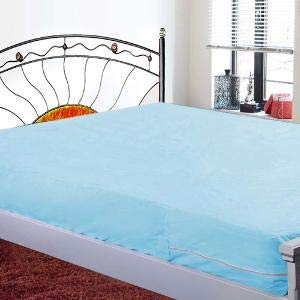 LatestHomeStore Waterproof Single Non Woven Bed Mattress Protector (3x6ft, Blue)