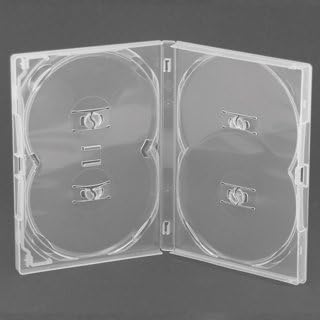 Amaray - Caja para DVD, transparente (capacidad para 4 discos): Amazon.es: Electrónica