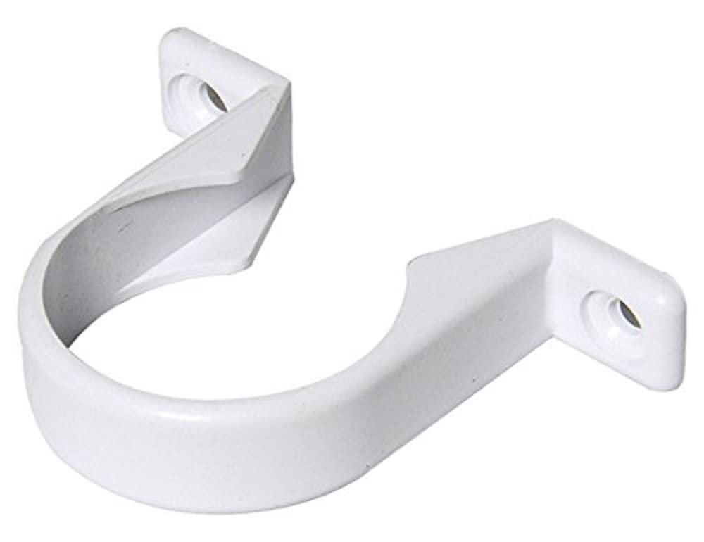 Merriway BH02879 (4 Pcs) Waste Compression and Push-Fit Fittings Pipe Clips, White 32mm - Pack of 4 Pieces